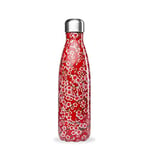 Qwetch - Bouteille Isotherme Originals Flowers Rouge 500ml - 24h Froid et 12h Chaud - Etanche, Sans BPA & Réutilisable - Gourde inox isotherme pour Sport, Voyage, Bureau, Randonnée