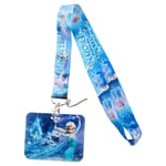 Disney Princess Cartoon Lanyard Arbets- och skolidentitetskort Halsband Säkerhet E