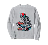 Gamer Skeleton Headphones Video Game Design. Sweatshirt