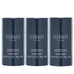 3-pack Calvin Klein Eternity For Men Deostick 75ml, 75ml