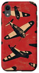 Coque pour iPhone XR Coque de téléphone rétro à rayures rouges vintage WWII P40 Tiger Warbird