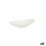 Djup tallrik Quid Select Avlång Vit Plast (18 x 10,5 x 3 cm) (12 antal)