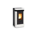 Poêle à granules céramique canalisable Extraflame Lucia Plus 13 kW Blanc