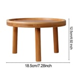 Support En Bois Pour Plante D'intérieur,Tabouret Haut Rond,Moderne,Décoratif Pour Salon,Table D'appoint En Bois Pour Canapé Multifonctionnel - Type Primary Color L18.5