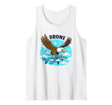 Bald Eagle Shark Drone - Funny Graphic Nature Drone Lover Tank Top