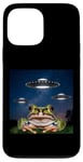 Coque pour iPhone 13 Pro Max Costume de grenouille en peluche pour selfie, OVNI, étrange et heureuse grenouille