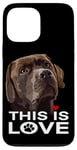 Coque pour iPhone 13 Pro Max This Is Love Chocolate Lab