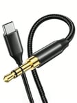 USB-C - Aux -kaapeli 3,5 jalkaa, Type-C - 3,5 mm:n uroskuulokkeiden ääniliitäntäjohto / Aux Jack -kaapeli / 3,5 mm kuulokkeiden autostereojohto autoon, yhteensopiva muiden kanssa USB C - 3,5 mm:n Aux-kaapelin kanssa, yhteensopiva Suurin osa C-tyypin puhel