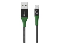 Microconnect - Lightning-Kabel - Usb Hann Til Lightning Hann - 2 M - Mfi-Sertifisert - Svart, Grønn - Smart Charge