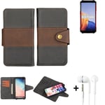 wallet case for Ulefone Armor X9 + earphones bookstyle cover pouch