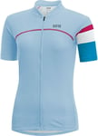 Gore Wear Womens C5 Breathable Short Sleeve Road Bike Jersey Sky Blue Size: EU40