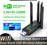 Antenne WiFi 1200 Mbps, double bande, 2,4 G et 5 GHz, USB 3.0, quadruple