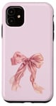 iPhone 11 Baby Pink Bow Cute Coquette y2k Clean Girl Aesthetic Women Case