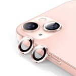 Hat Prince iPhone 15 Linsskydd i glas & aluminium, rosa