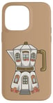 iPhone 14 Pro Max Coffee House in a Stovetop Espresso Maker, Cute Illustration Case