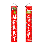 God Jul Grinch Banners Hängande Julpar Dörr Dekor A