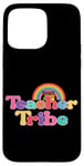 Coque pour iPhone 15 Pro Max Livres arc-en-ciel colorés Teacher Tribe