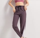 Pantalon De Sport Yoga,Pantalon De Jogging De Yoga pour Femme Pantalon De Course À Pied, Sport Décontracté, Taille Élastique, Pantalon De Survêtement D'Entraînement À Poche Mince Ample, Bas D