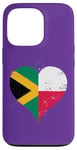 iPhone 13 Pro Vintage Flag in Heart for Jamaica Poland A Jamaican Polish Case