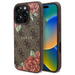 Guess iPhone 16 Pro Max Mobilskal MagSafe 4G Flowers Print - Brun