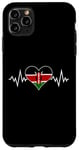 Coque pour iPhone 11 Pro Max Drapeau Kenya Vintage Heart Beat Kenya Pulse Line