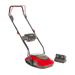 Mountfield Typhoon 30Li Cordless Hover Lawnmower, 30cm cutting width, Battery-powered, Up to 100m² working area, Includes 2x 20V 4Ah batteries