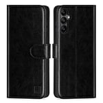 32nd Book Wallet PU Leather Case Cover for Samsung Galaxy A24 (2023), Flip Case With RFID Blocking Card Slots, Magnetic Closure and Built In Stand - Black