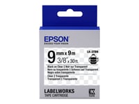 Epson Labelworks Lk-3Tbn - Svart På Transparent - Rulle (0,9 Cm X 9 M) 1 Kassett(Er) Etiketttejp - För Labelworks Lw-1000, 300, 400, 600, 700, 900, K400, Z5000, Z5010, Z700, Z710, Z900