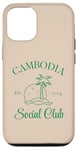 Coque pour iPhone 15 Cambodge Social Club Voyage en plein air Cambodge Vacances