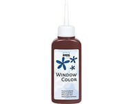 KREUL 42722 - Window Color brun foncé 80 ml, peinture pour fenêtres à base d'eau, avec surface structurée, pour verre, miroirs, carrelages et autres surfaces lisses