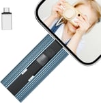 128 Go Clé USB pour iphone,Cle Photo Mémoire Externe pour iphone/iPad/Android/PC, Clé USB sans Application Requise pour Un Transfert Facile de Photos et de Vidéos.[G804]