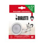 Bialetti - Moka Express 12 Cup Filter & Gasket Set Replacement