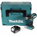 Dhp 485 M1J Perceuse visseuse à percussion sans fil 18 v Li-Ion + 1x Batterie 4,0 Ah + Coffret Makpac - sans chargeur - Makita