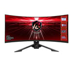 ASRock Phantom Gaming PG34WQ15R3A 34" WQHD 165Hz 1ms VA Curved Monitor with PG Mini-OLED Display