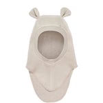 HUTTEliHUT balaclava cotton fleece w. lining with bear ears – camel melange - 4-6år