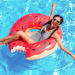 Linghhang - Bouée Donuts(120cm), Anneau de Natation Bouée d'été Eau Jouet bouée Piscine bouée Gonflable pour Piscine pour Adultes et Enfants - pink