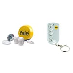 Yale YES-ALARMKIT Essentials Alarm Kit, Battery Powered, 5 Piece Kit, Self Monitored, White & SYB-HSA6060 Locks HSA6060 Alarm Accessory-Remote Keyfob, 3 V, White, 13.4 x 7.8 x 1.8 cm