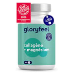 Collagene Marin et Magnésium (450 Comprimés), 3600 mg d'Hydrolysat de Collagène Pur avec Oxyde de Magnesium, Soutient les Os et les Muscles et Combat la Fatigue*, Complément Alimentaire