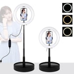 10.2” 26cm Usb 3 Modes Dimmable Led Ring Selfie Photography Vide White