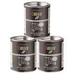 3x Paint Factory Jet Black Gloss Tin Paint Fast Drying Interior Exterior 300ml