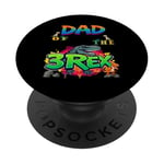 Dinosaure d'anniversaire « Dad of the Three Rex » PopSockets PopGrip Adhésif