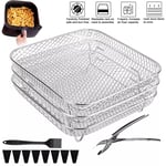 Stainless Steel Stackable Square Rack Air Fryer Accessories for Ninja Air Fryer