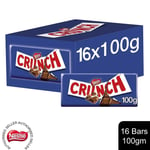 Nestle Crunch Milk Chocolate Sharing Bars 100g (Pack of 16) | Bulk Buy