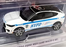 Greenlight 1/64 Ford Mustang Mach-E GT 2022 New York Police NYPD Model Car