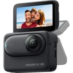 Insta360 go 3s svart kamera med 128 GB kapacitet, ultra HD (4K), WiFi och Bluetooth.