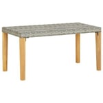 Banc de jardin meuble de patio resine gris Helloshop26