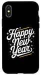 Coque pour iPhone X/XS Bonne année, nouvelle année nouvelle fête 2025 Celebrations Party