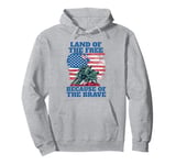 Land of the Free Because of the Brave Memorial Veterans Day Pullover Hoodie