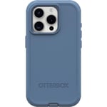 OtterBox iPhone 15 Pro (Only) Defender Series Case - BABY BLUE JEANS (Blue), screenless, rugged & durable, with port protection, includes holster clip kickstand