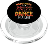 Le bonheur est une danse en ligne/Line Dancing PopSockets PopGrip pour MagSafe